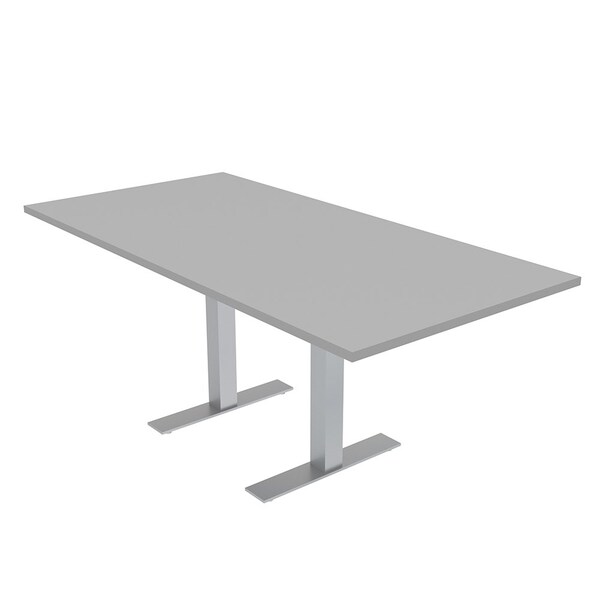 35.5 in W, 71.5 in L, 29 in H, Engineered Wood Top, Grey